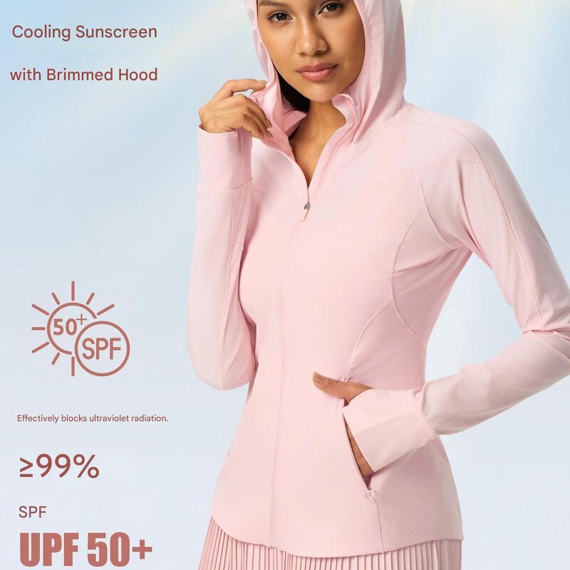 Sun Protection Jacket Manufacturer - OEM Women's UPF50+ Lightweight Hooded Zip