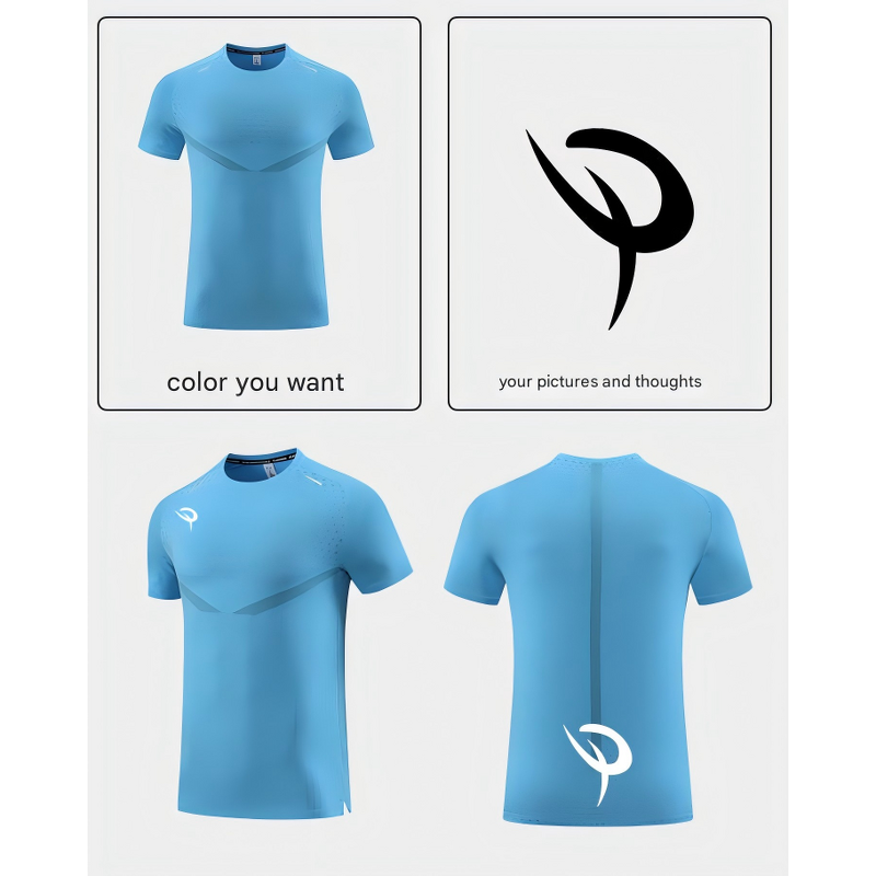 Men's Summer T-Shirt Factory - OEM 2024 Outdoor Sports Running Training Quick Dry Round