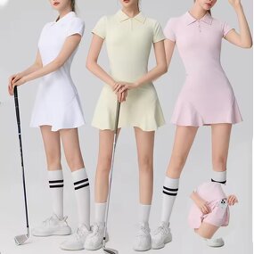 Tennis Dress Manufacturer - OEM Casual Sports Slim-Fit Polo Collar Golf Outfit Sets