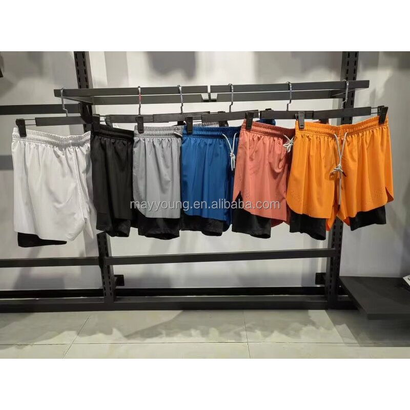 Gym Shorts Manufacturer - OEM Men's Quick Dry Polyester Spandex 2-in-1 Training Liner
