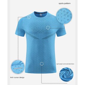 Men's Summer T-Shirt Factory - OEM 2024 Outdoor Sports Running Training Quick Dry Round