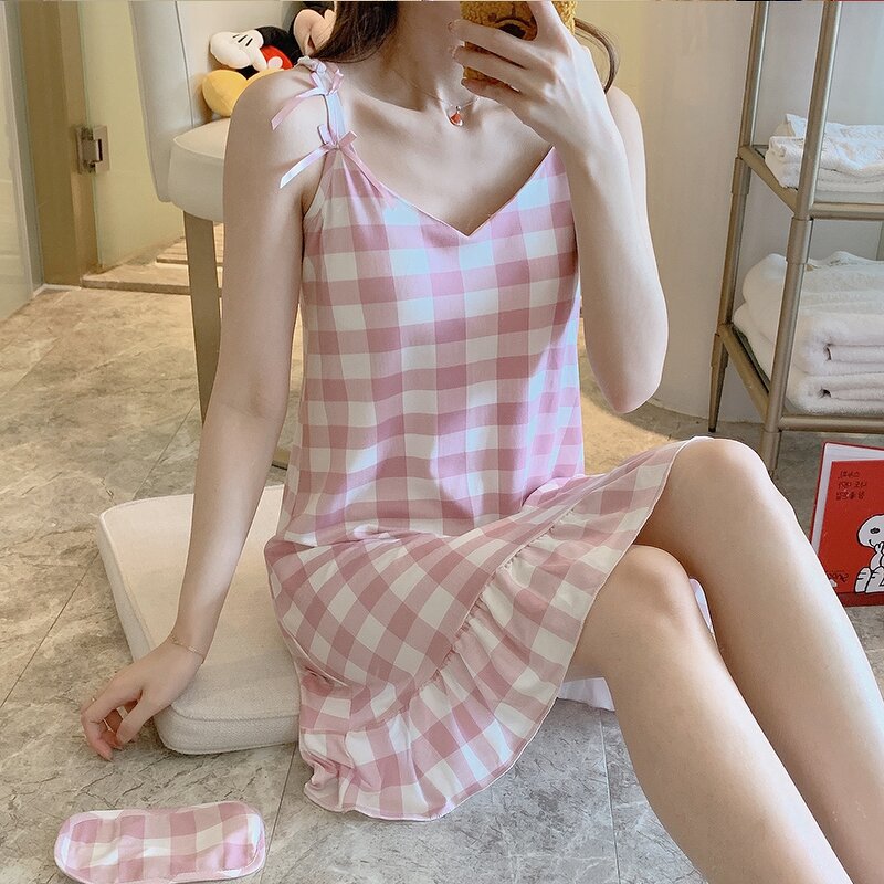 Satin Pajamas Manufacturer - OEM Womens Bamboo Cotton Lace Slips Nightgowns