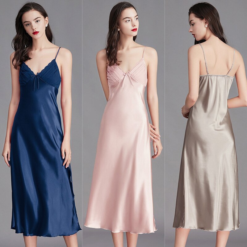 Silk Pajamas Manufacturer - OEM Women European American Fashion Nightdress Comfortable