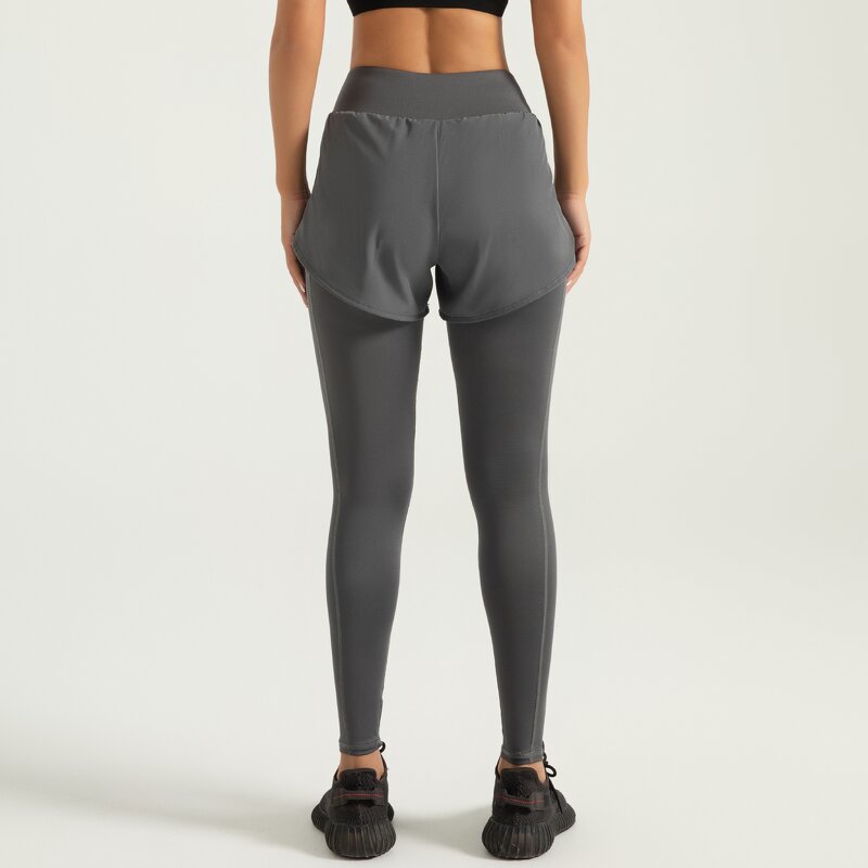 High Waist Yoga Pants Manufacturer - OEM Women's Nylon Spandex Push-up Abdomen Mesh