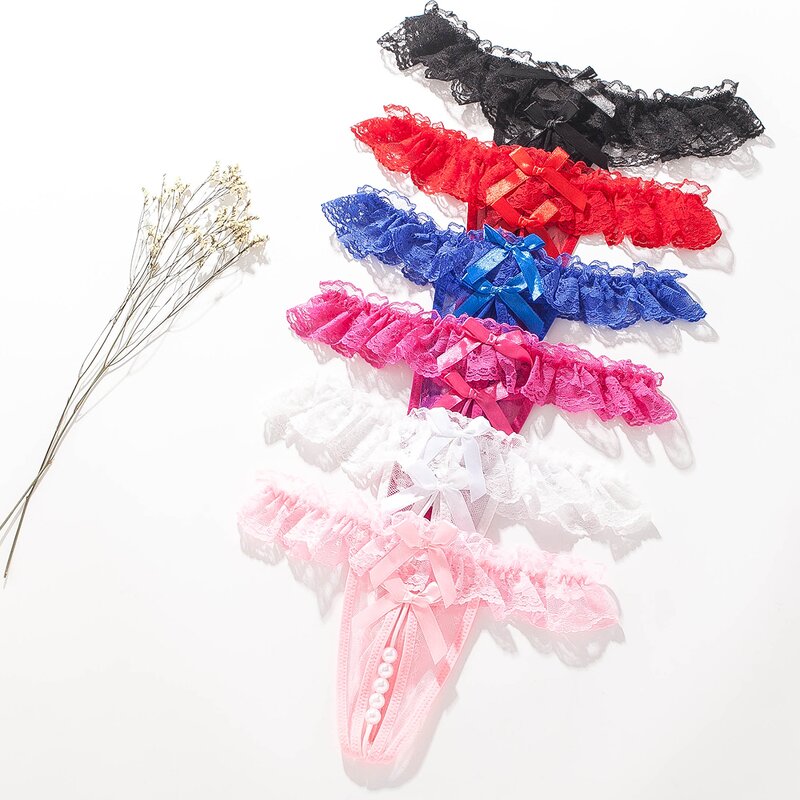 Hollow Panties Factory - OEM Hot Selling Lace Low Waist Bow Seamless See Through