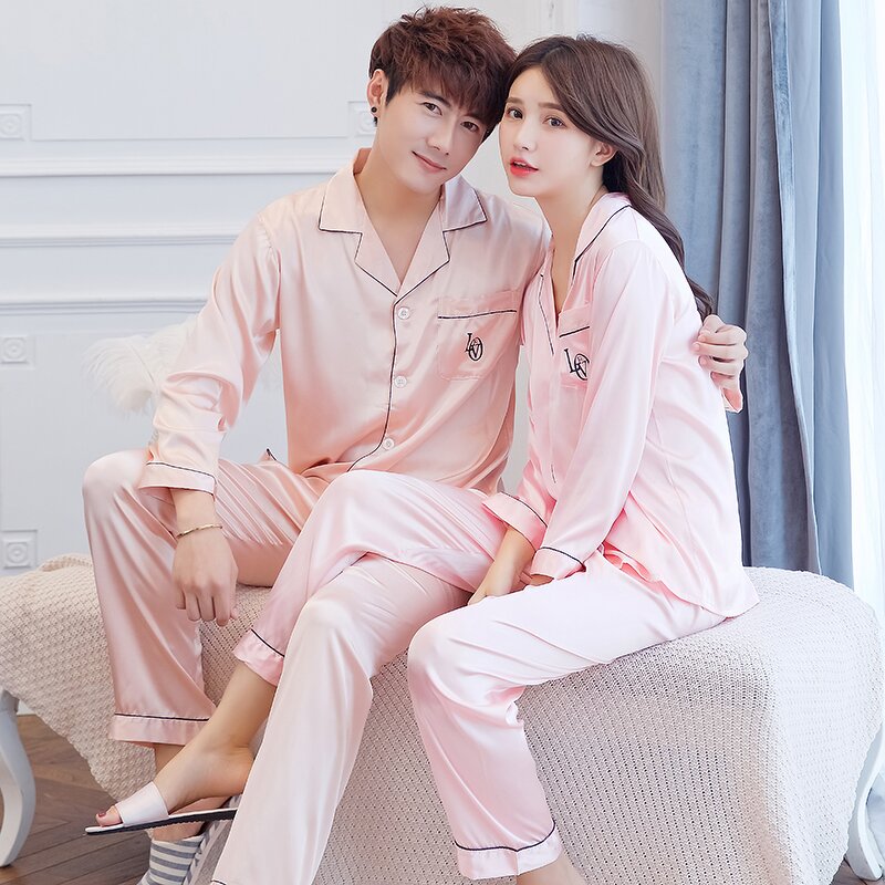 Couple Pajamas Manufacturer - OEM Lovers V-neck Cartoon Plus Size Homewear Sleepwear Set