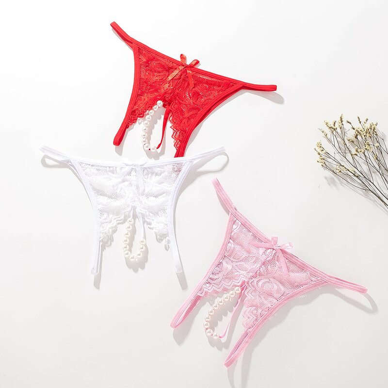 Sexy Thongs Factory - OEM Ladies Lace Crotchless Erotict Opening Lingerie