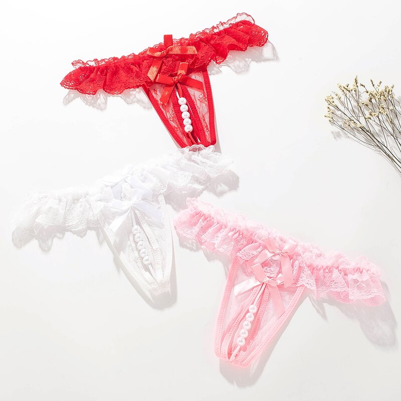 Hollow Panties Factory - OEM Hot Selling Lace Low Waist Bow Seamless See Through