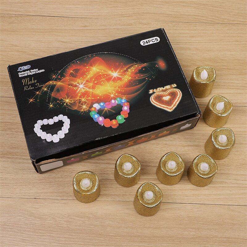 Red LED Tea Light Factory - OEM Wholesale New Design Gold Powder Glitter for Diwali