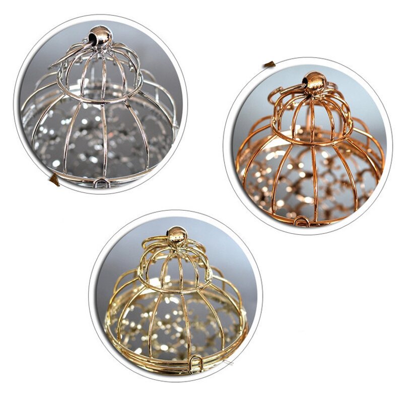 Birdcage Lantern Manufacturer - OEM European Modern Gold Metal Candlestick Tealight