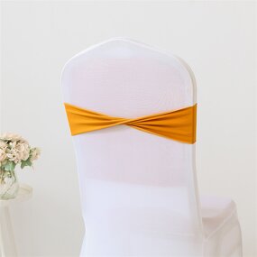 Chair Back Decoration Factory - OEM Hot Selling Gold Without Buckles Elastic Hoop Bows