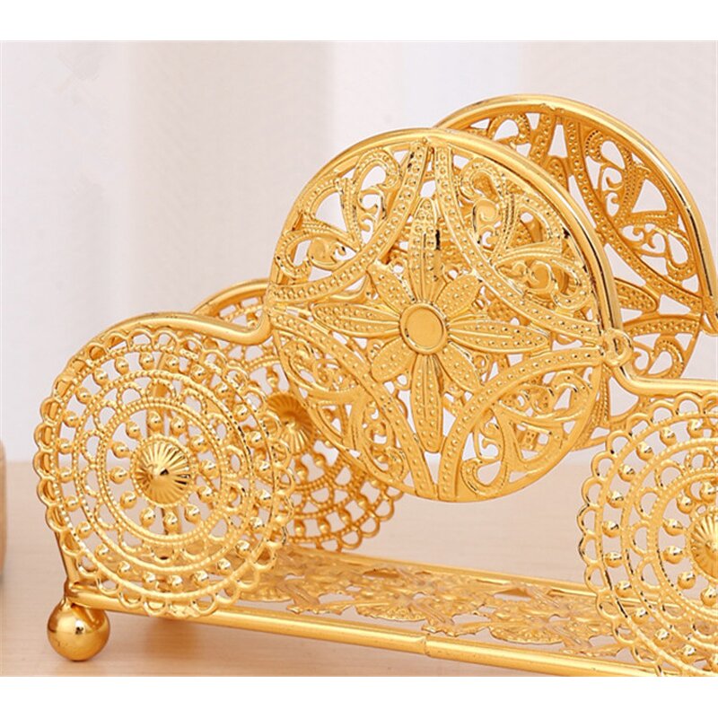 Gold Iron Napkin Holder Factory - OEM for Restaurant Kitchen Coffee Shop Metal Paper