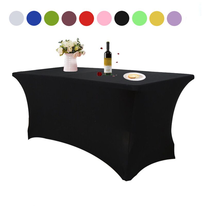 Cocktail Table Cover Manufacturer - OEM Wholesale Rectangle Elastic Black Spandex Polyester