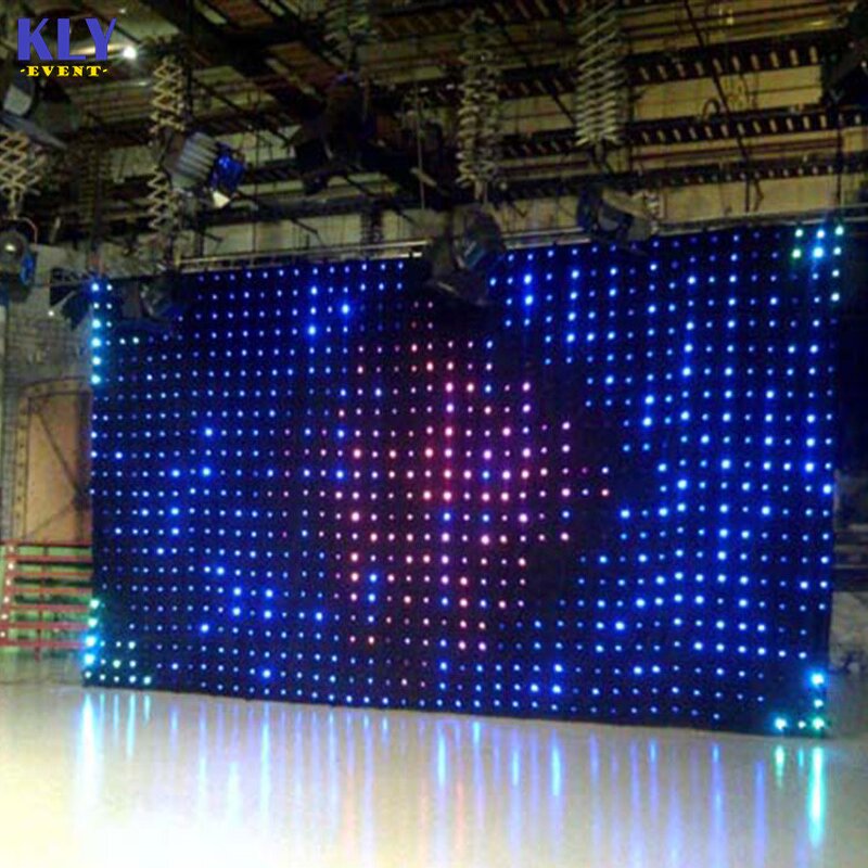 RGB LED Star Curtain Factory - OEM Colorful Programmable Backdrop for DJ Wedding Party