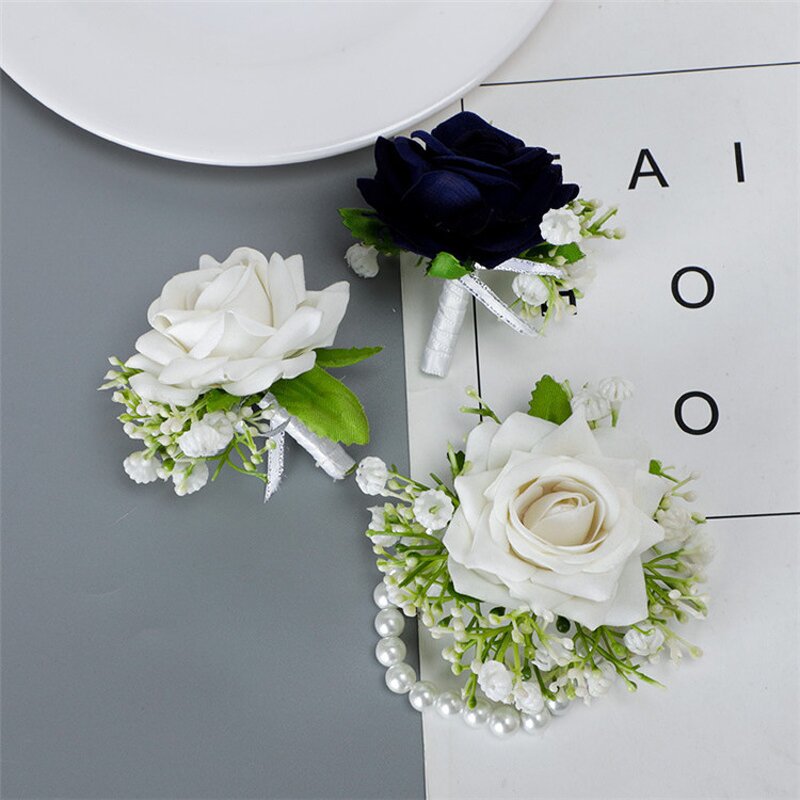 Silk Rose Corsages Factory - OEM New Design European-Style Artificial for Bride Bridesmaids