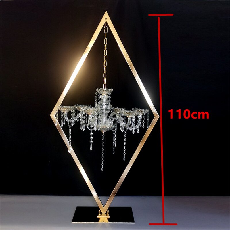 Wrought Iron Candle Holder Manufacturer - OEM Wholesale Luxury Gold Metal Crystal Stand