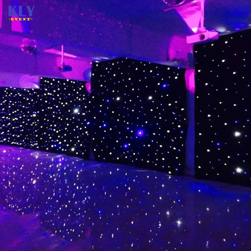 Twinkling LED Curtains Factory - OEM Customized Blue White for Wedding Event Party