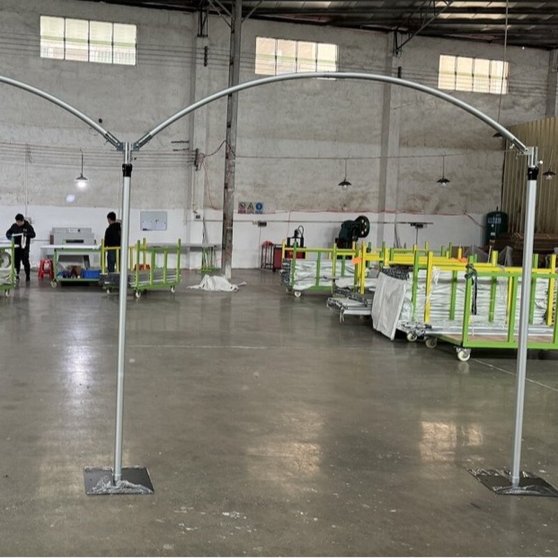 Half Round Backdrop Stand Manufacturer - OEM Adjustable Metal Pipe Frame for Event Decoration