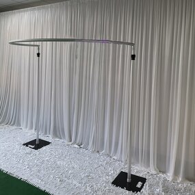 Half Round Backdrop Stand Manufacturer - OEM Adjustable Metal Pipe Frame for Event Decoration