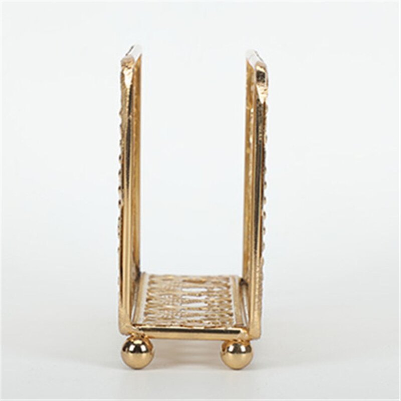 Metal Napkin Holder Manufacturer - OEM Wholesale Luxury Silver Gold Hollowed Tissue Rack