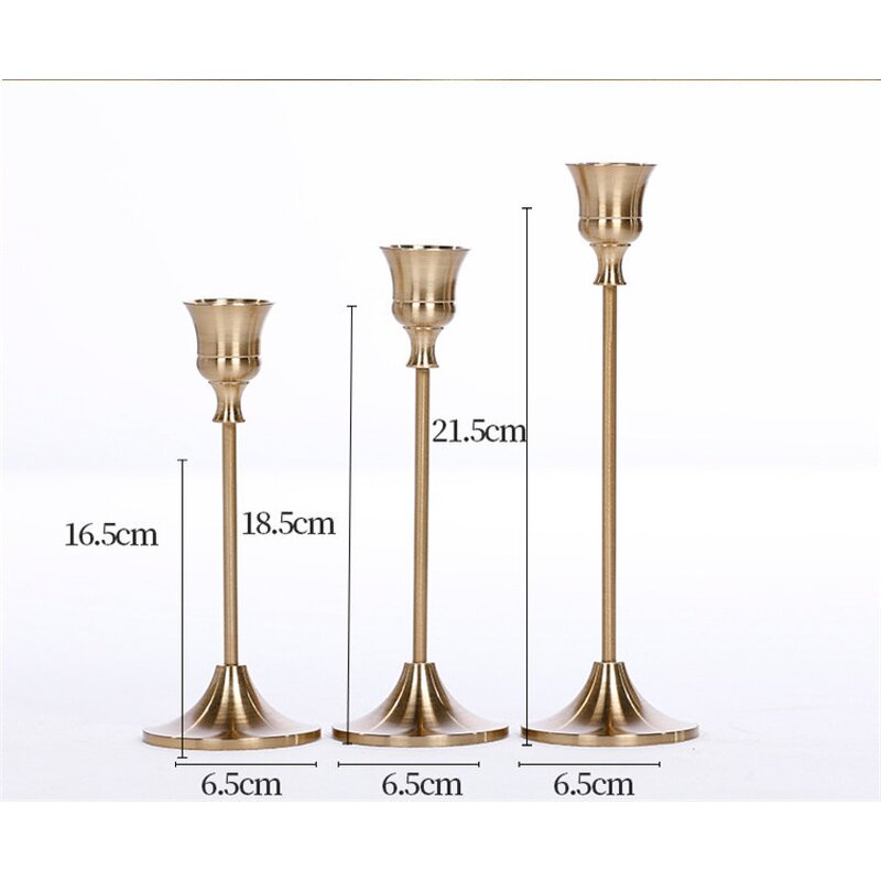 Tapered Candlestick Factory - OEM Wholesale Hot Selling Simple Metal Iron Gold