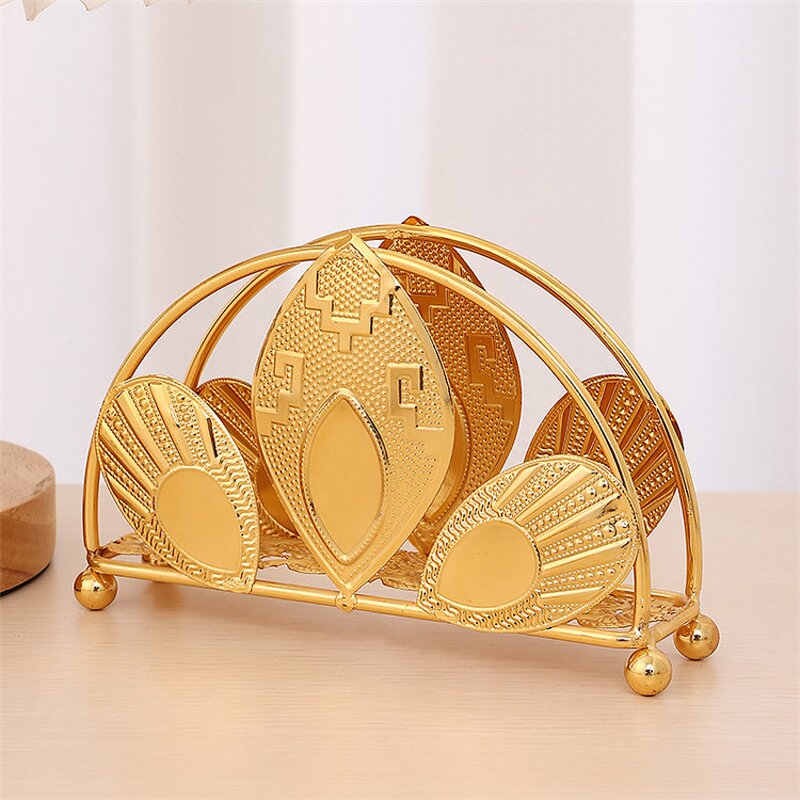 Gold Iron Napkin Holder Factory - OEM for Restaurant Kitchen Coffee Shop Metal Paper