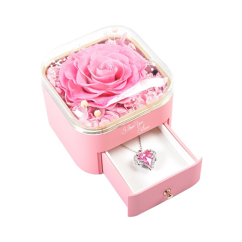 Preserved Rose Jewelry Box Manufacturer - OEM Wholesale Luxury Creative with Necklace Accessory