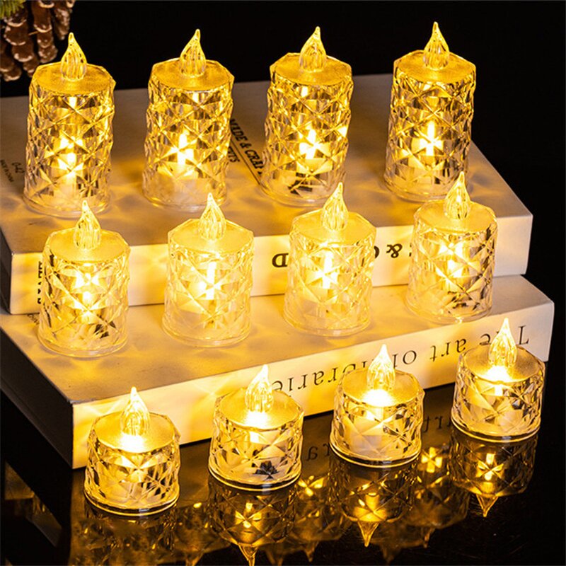 Transparent LED Candle Factory - OEM Wholesale Diamond Lamp Battery Control Flameless