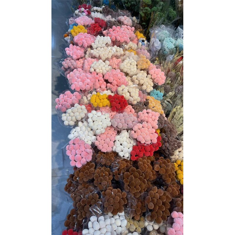 Golden Balls Dried Flowers Factory - OEM Wholesale Eternal Bouquet for Wedding Home Decor