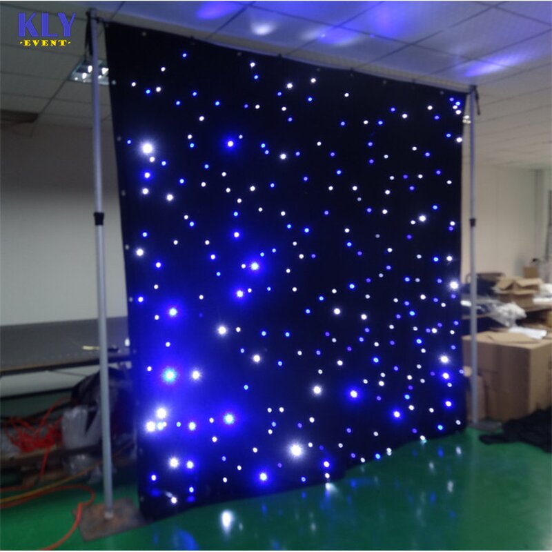 Elegant LED Star Curtain Factory - OEM with Rgb or Single Color for Wedding Stage Disco