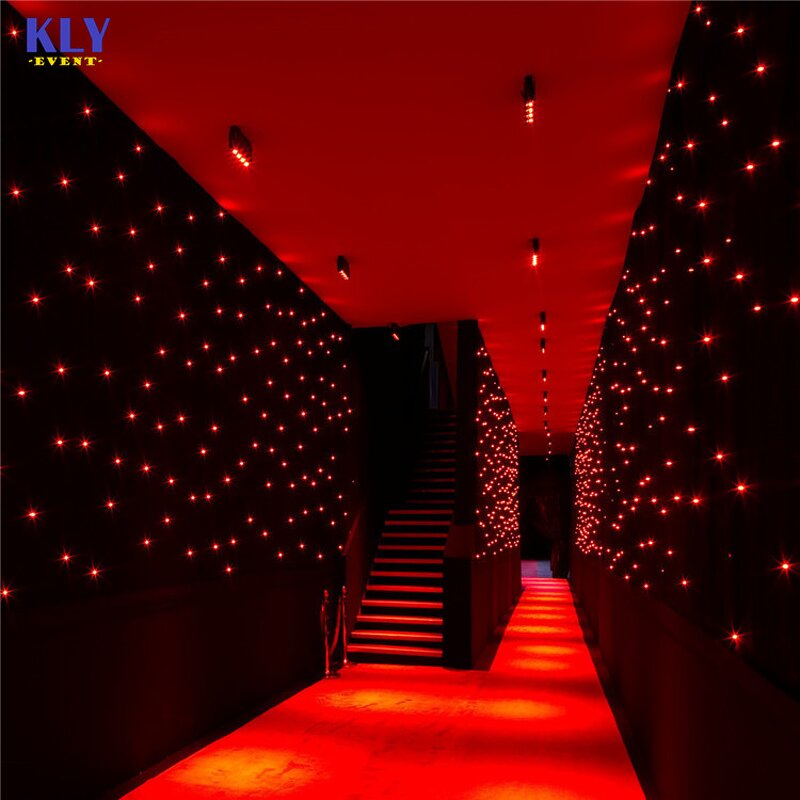 Elegant LED Star Curtain Factory - OEM with Rgb or Single Color for Wedding Stage Disco