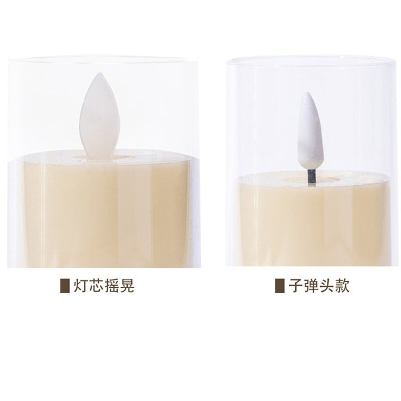 Ivory LED Candle Manufacturer - OEM Flameless Plastic Electronic Battery Control Flickering