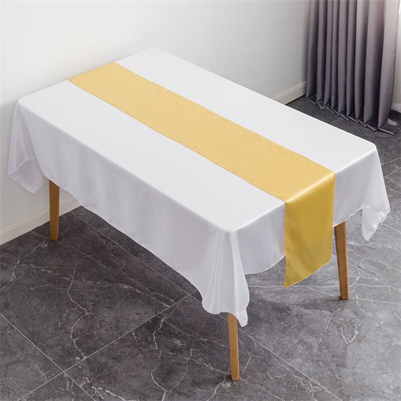 Satin Table Runner Manufacturer - OEM Christmas Cheap Shiny Wedding Decoration Hotel