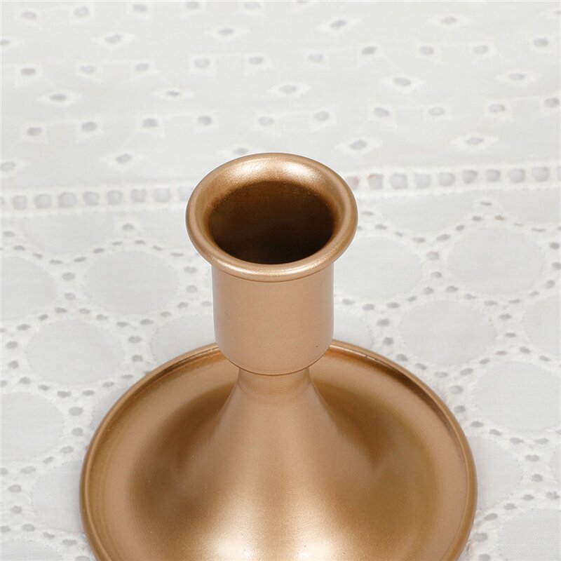Taper Candlestick Manufacturer - OEM Gold Small Metal Iron Vintage for Table Wedding