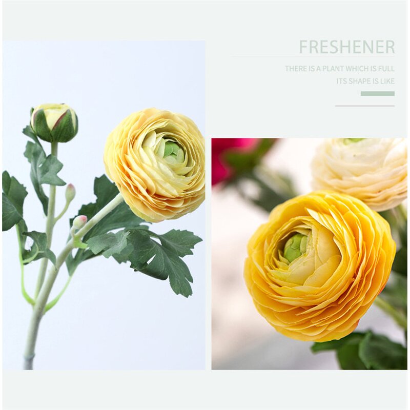 Artificial Ranunculus Flower Manufacturer - OEM Luxury Real Touch Single Dew for Home Event