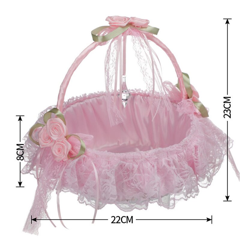 Bridal Flower Basket Manufacturer - OEM Mini Gift Bamboo Lace Bowknot for Wedding Party
