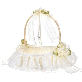 Bridal Flower Basket Manufacturer - OEM Mini Gift Bamboo Lace Bowknot for Wedding Party
