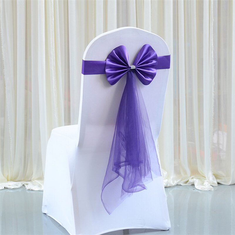 Chair Sashes Manufacturer - OEM Wedding Stretch Spandex Yarn Chiffon Bow Tie