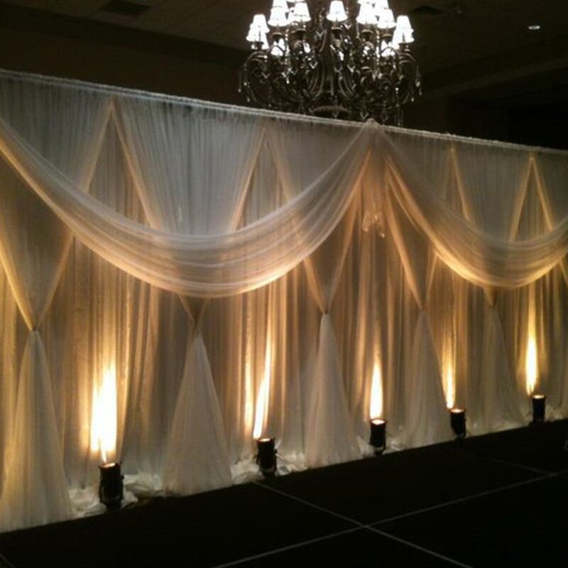 Telescopic Backdrop Manufacturer - OEM Portable Double Layer Crossbar Pipe and Drape