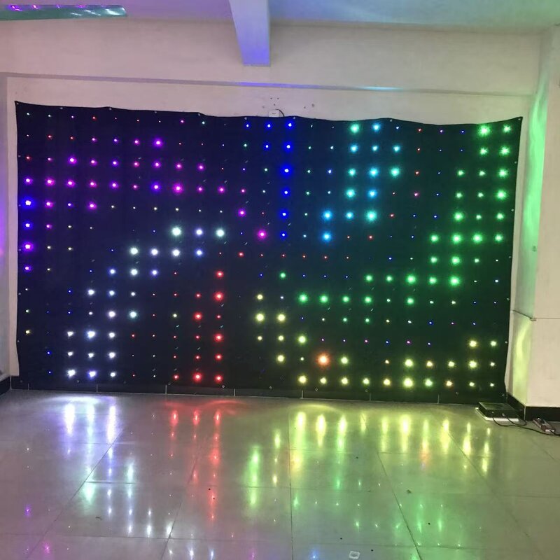 RGB LED Star Curtain Factory - OEM Colorful Programmable Backdrop for DJ Wedding Party
