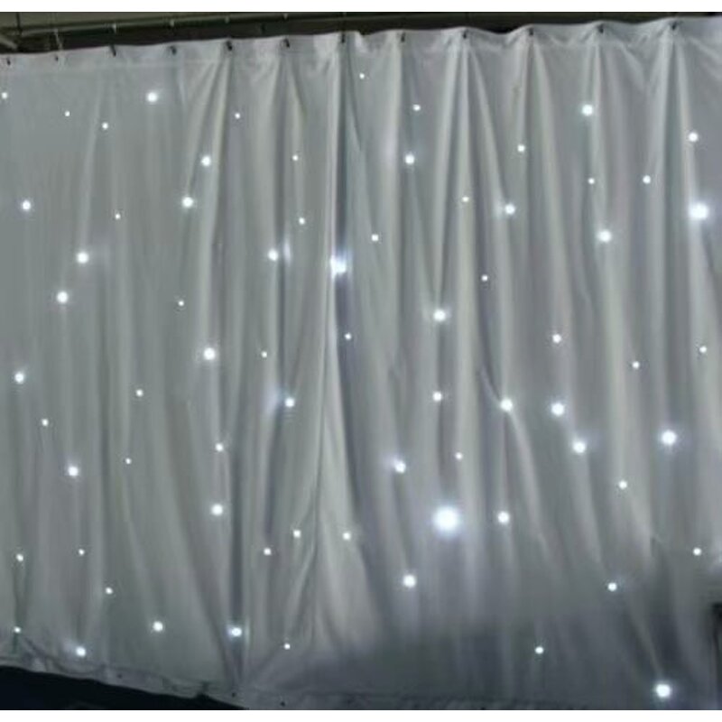 White LED Star Curtain Factory - OEM Elegant with Durable Fabric for Weddings Event