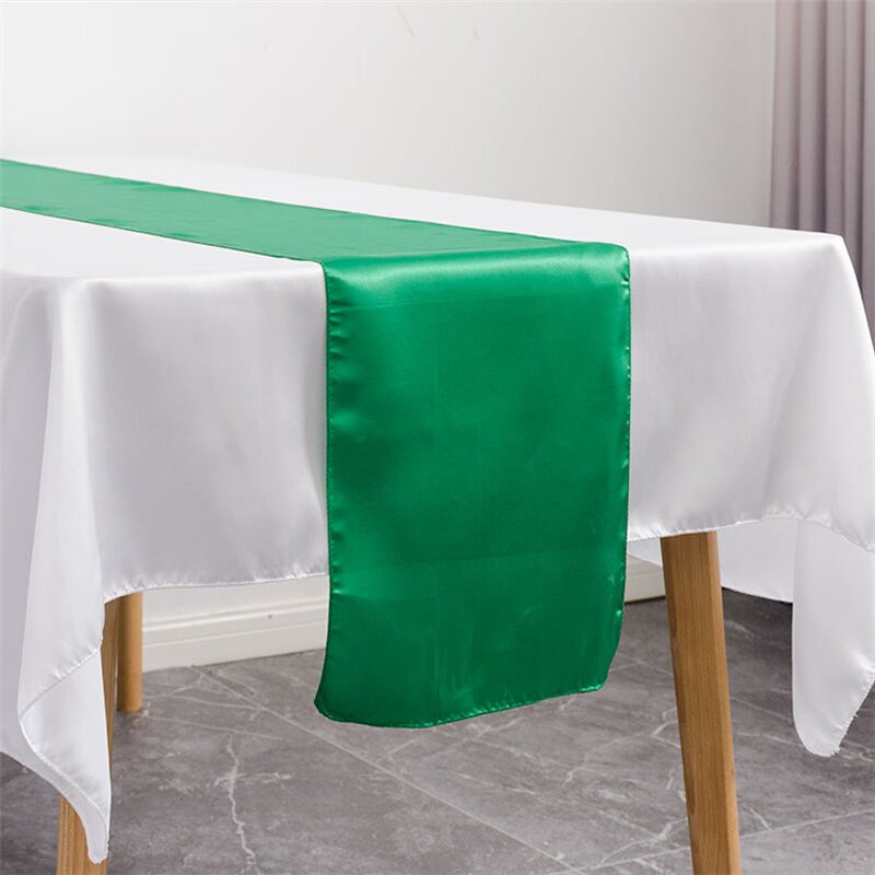 Satin Table Runner Manufacturer - OEM Christmas Cheap Shiny Wedding Decoration Hotel