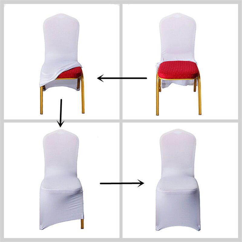 Chair Cover Manufacturer - OEM Wholesale Polyester Spandex White Wedding Reception