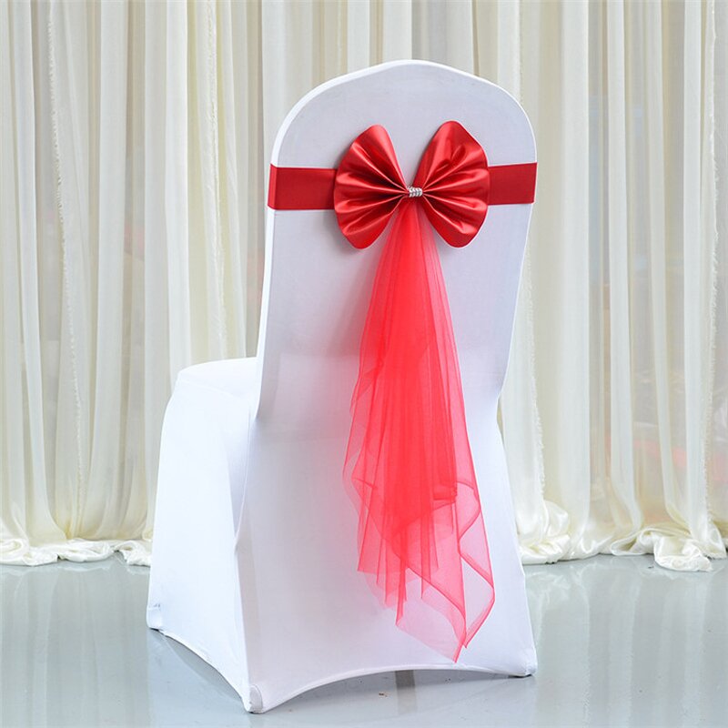 Chair Sashes Manufacturer - OEM Wedding Stretch Spandex Yarn Chiffon Bow Tie