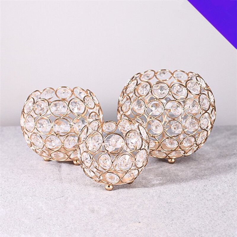 Votive Tea Light Candle Holder Manufacturer - OEM Luxury Nordic Wedding Metal Iron Crystal