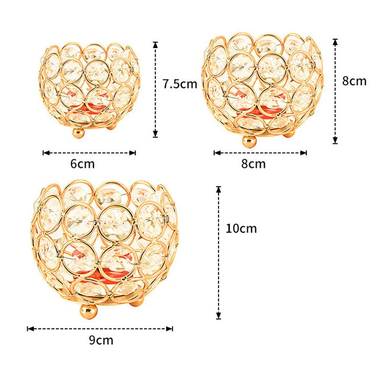 Votive Tea Light Candle Holder Manufacturer - OEM Luxury Nordic Wedding Metal Iron Crystal