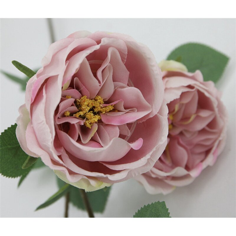 Artificial Rose Flower Manufacturer - OEM Single Stem Green Leaves for Wedding New Year