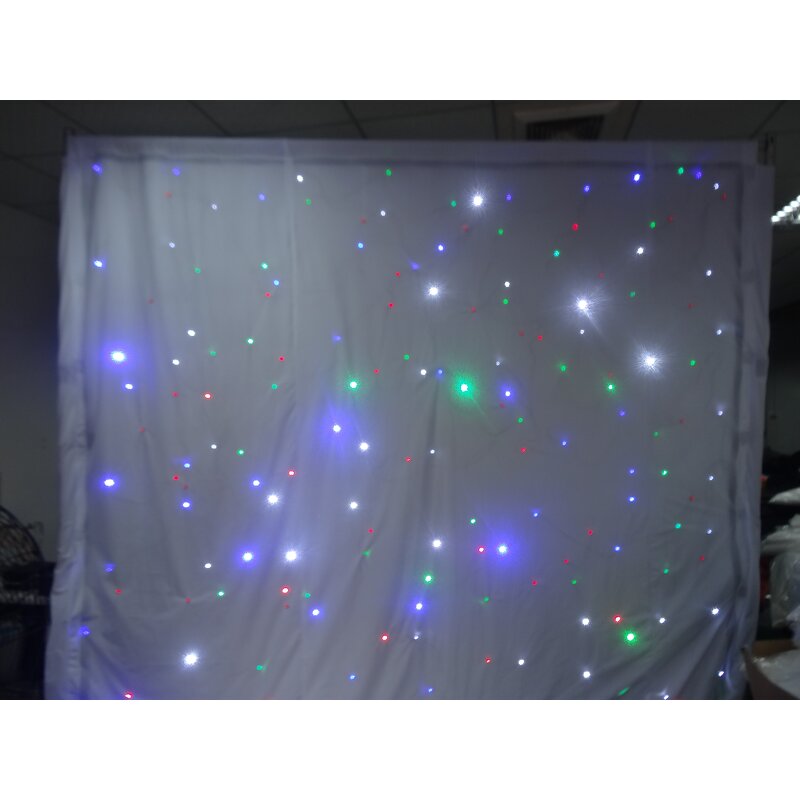 White LED Star Curtain Factory - OEM Elegant with Durable Fabric for Weddings Event