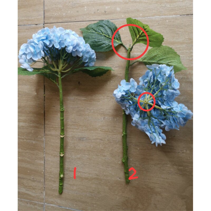 Artificial Hydrangea Flower Factory - OEM Plastic Silk White Real Touch Single Stem