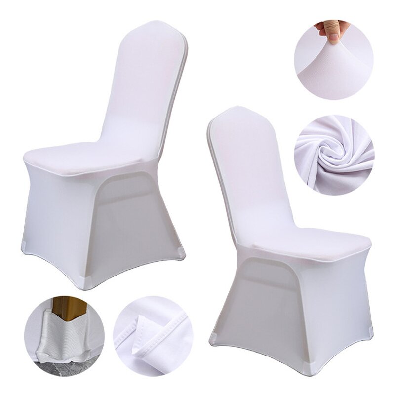 Chair Cover Manufacturer - OEM Wholesale Polyester Spandex White Wedding Reception